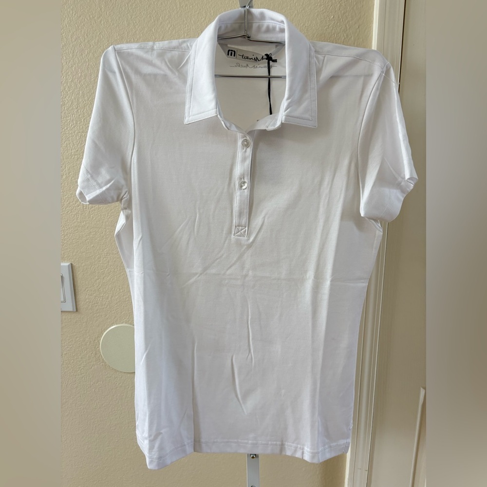 NWT - Travis Mathew Starr Polo in White - Size XS